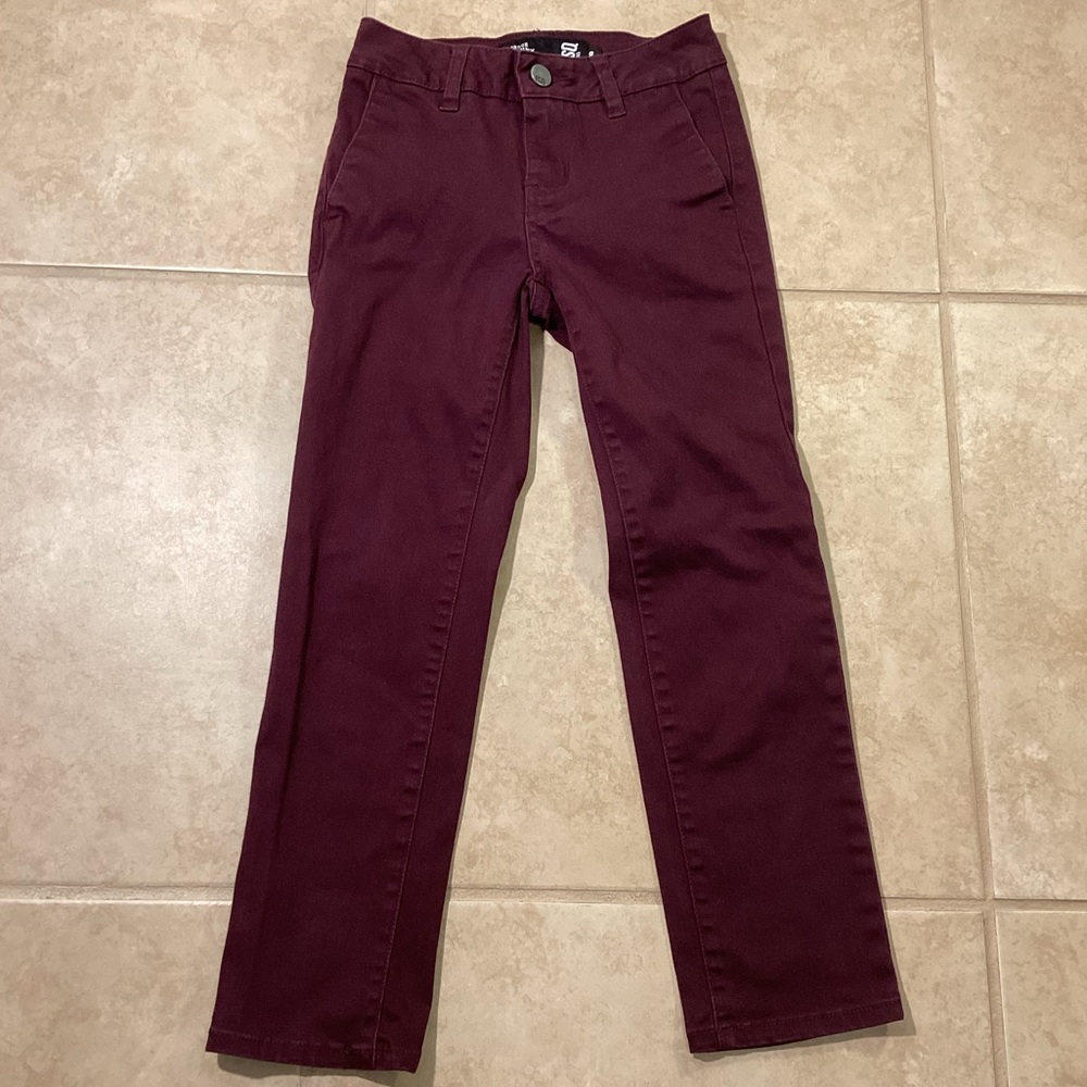 RSQ London Skinny Chino Maroon Boys Size 8